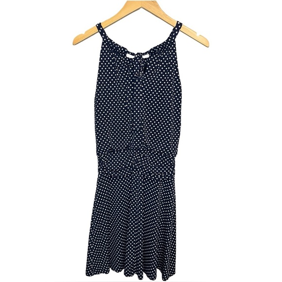 Saint Tropez West Navy and White Polka Dot Dress size 4 - Picture 3 of 6